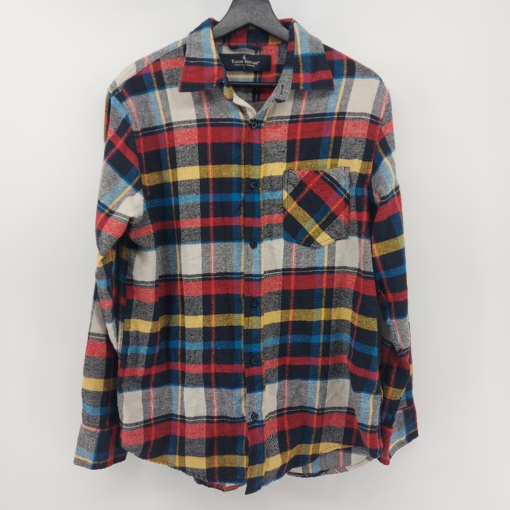 Tailor Vintage Mens Flannel Shirt Connecticut Originals L